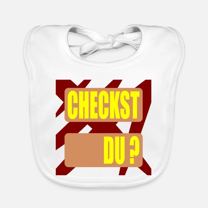 CHECKST DU WORTSCHATZ - Baby Bio-Lätzchen - Weiß