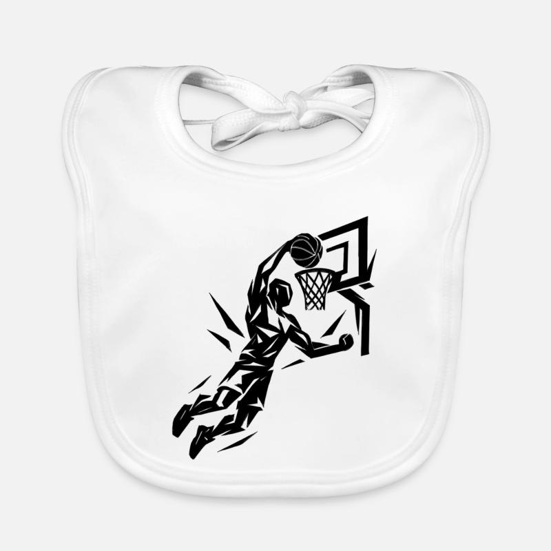 Basketball Slam Dunk Throw Player Dunking Gift Organic Baby Bibs