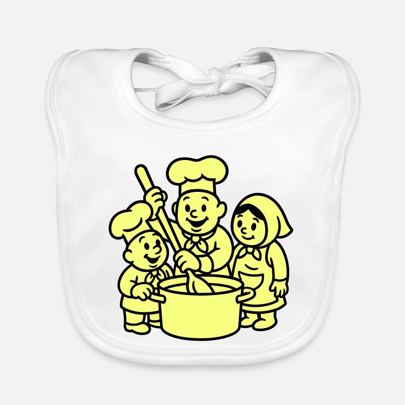 Trois chefs mignons Bavoir bio Bébé
