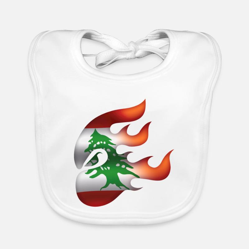 Flagge des Libanon - Libanon - Ninja Baby Bio-Lätzchen