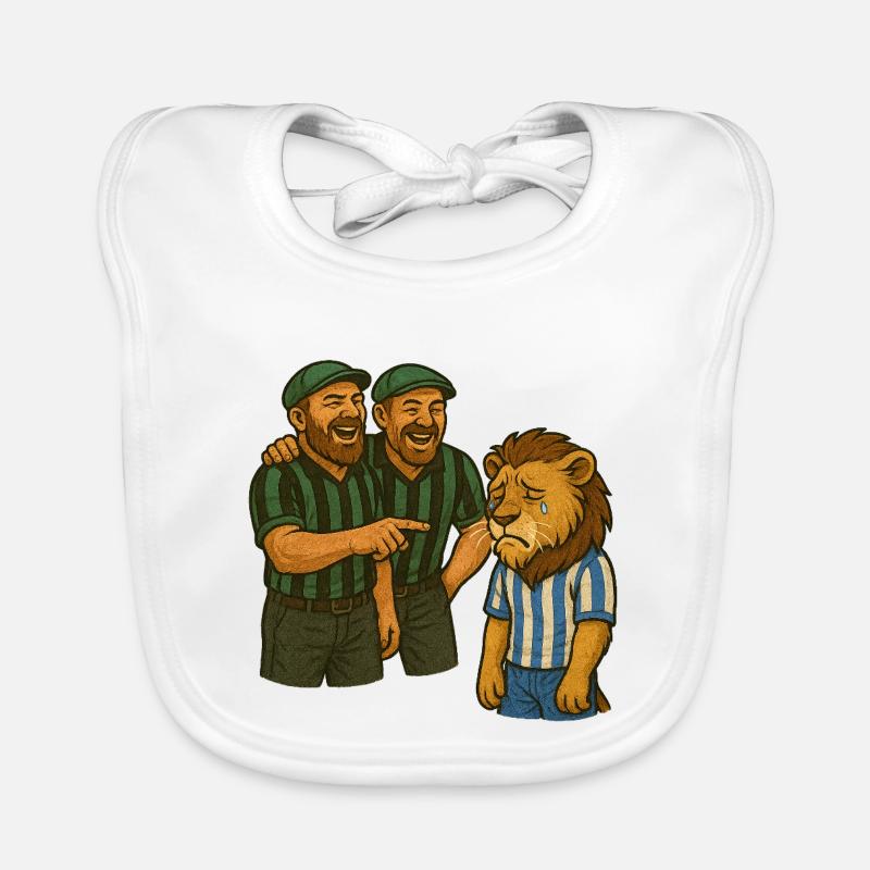 Working Class and Crying Blue and White Organic Baby Bibs