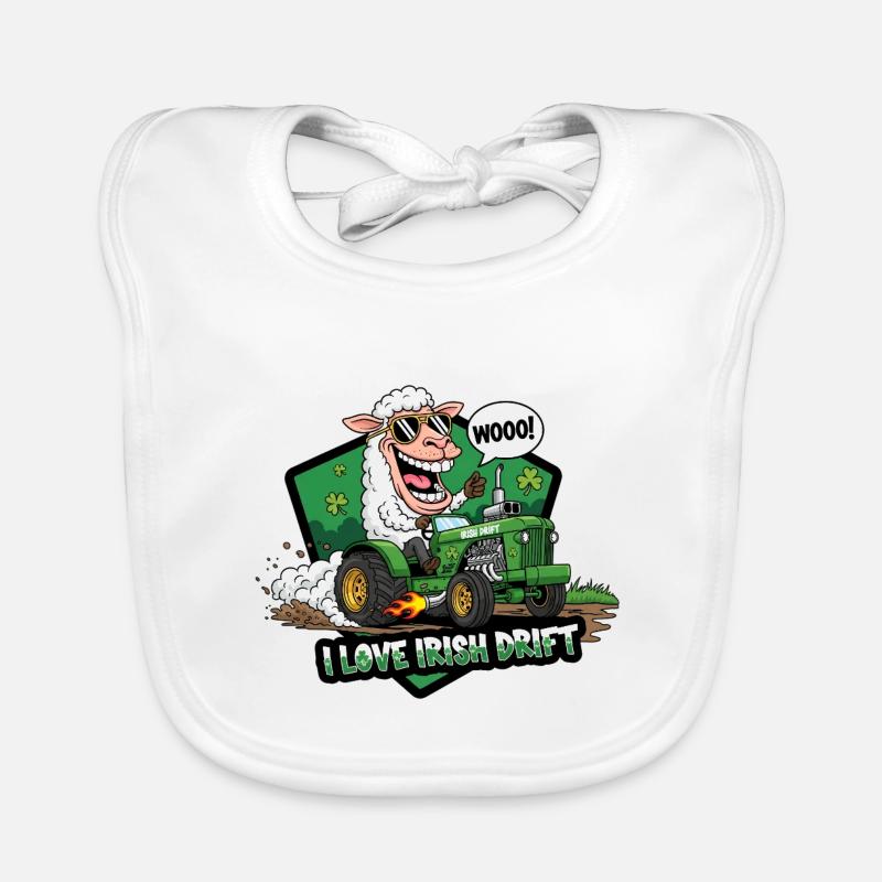 Irisches Drift Schaf Auto Design Baby Bio-Lätzchen