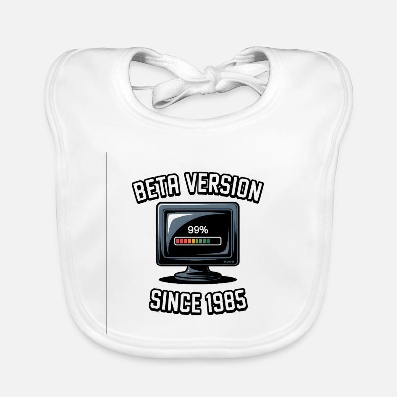 Retro Computer Progress Design Organic Baby Bibs