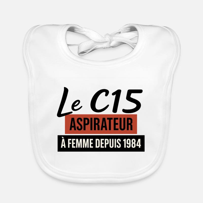 C15 - Bavoir bio Bébé - blanc