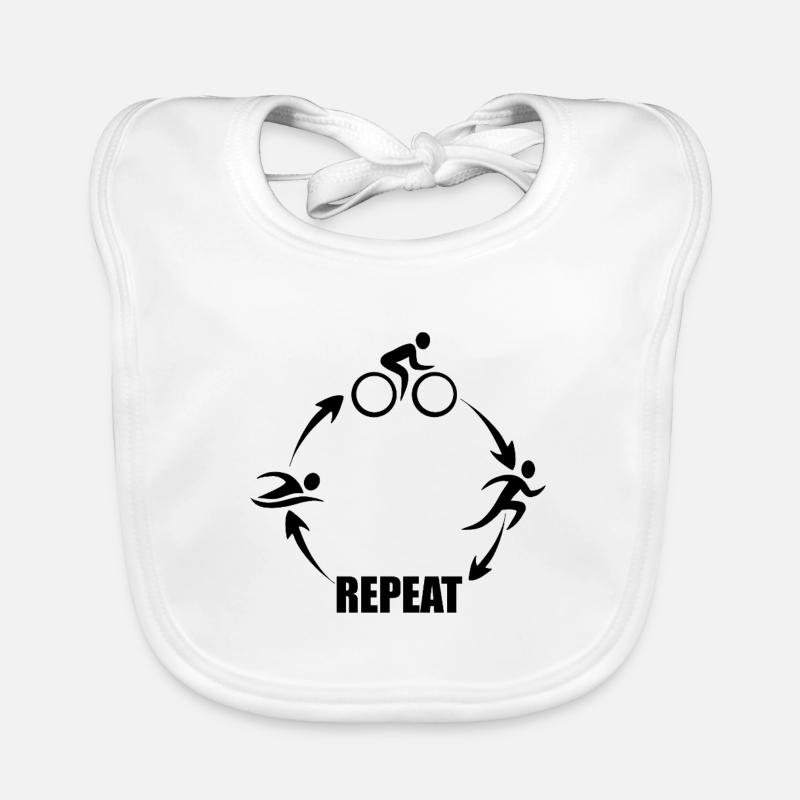 Triathlon natation vélo de route course à pied idée cadeau Bavoir bio Bébé