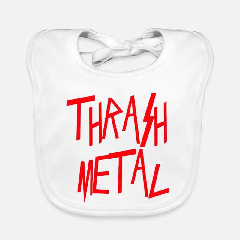 Thrash Metal - Bavoir bio Bébé - blanc