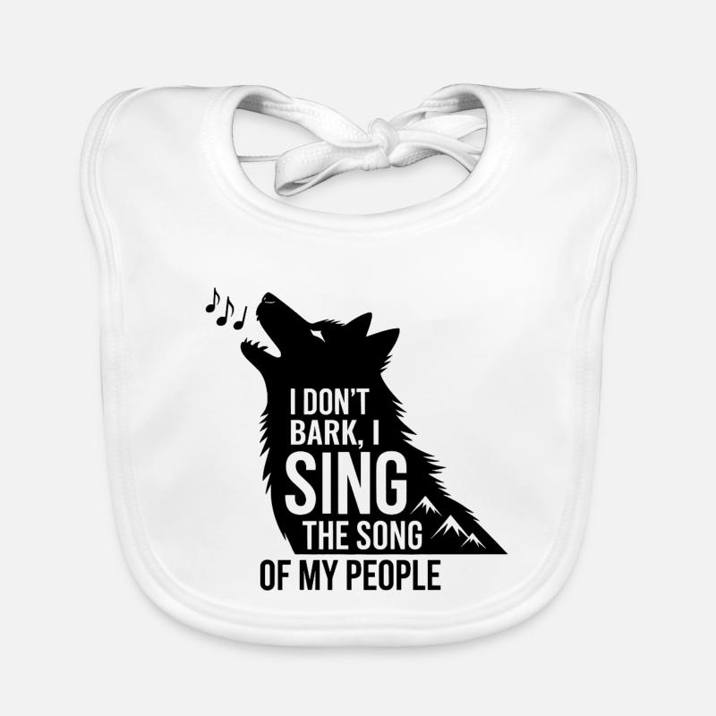 Je n'aboie pas, je chante la chanson de mon peuple Husky Bavoir bio Bébé