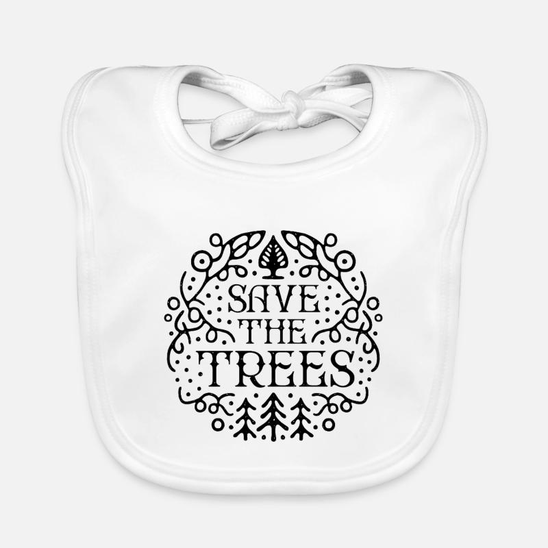 Save the trees forest conservation arbor day Organic Baby Bibs