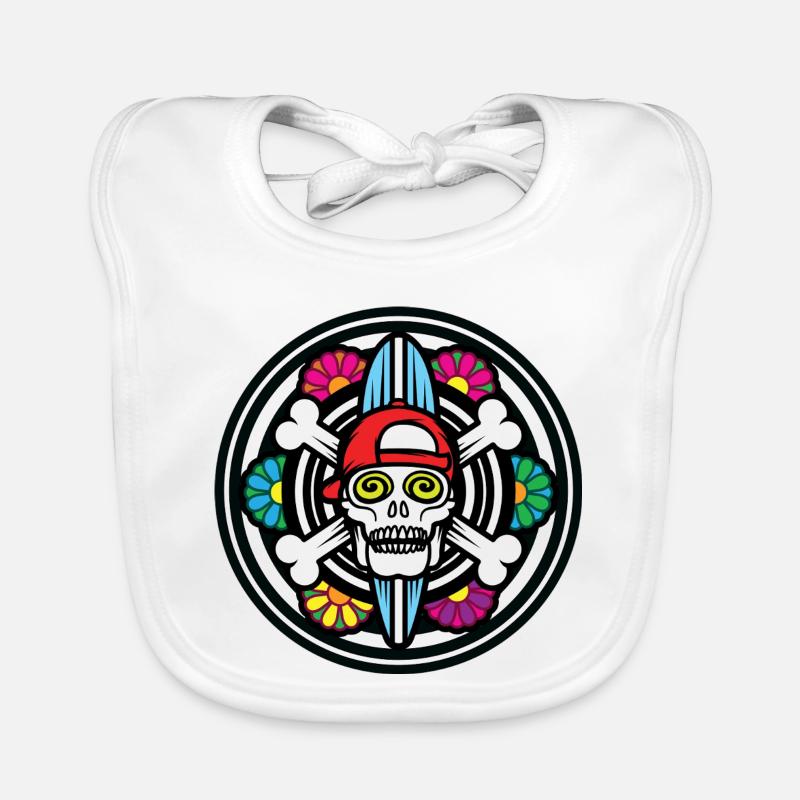 Crâne de surf Bavoir bio Bébé