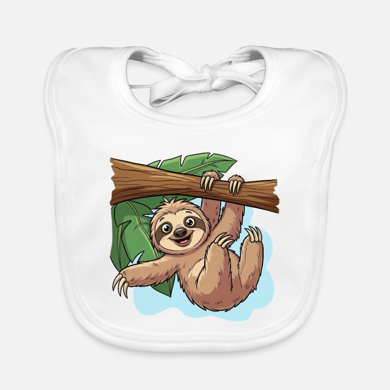 Sloth Organic Baby Bibs