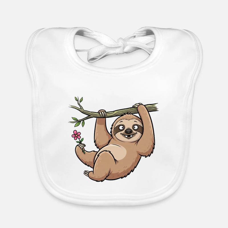 Sloth Organic Baby Bibs