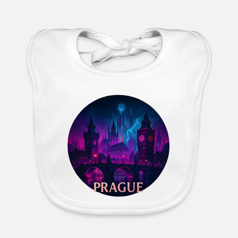 Prag Souvenir Cyberpunk Baby Bio-Lätzchen