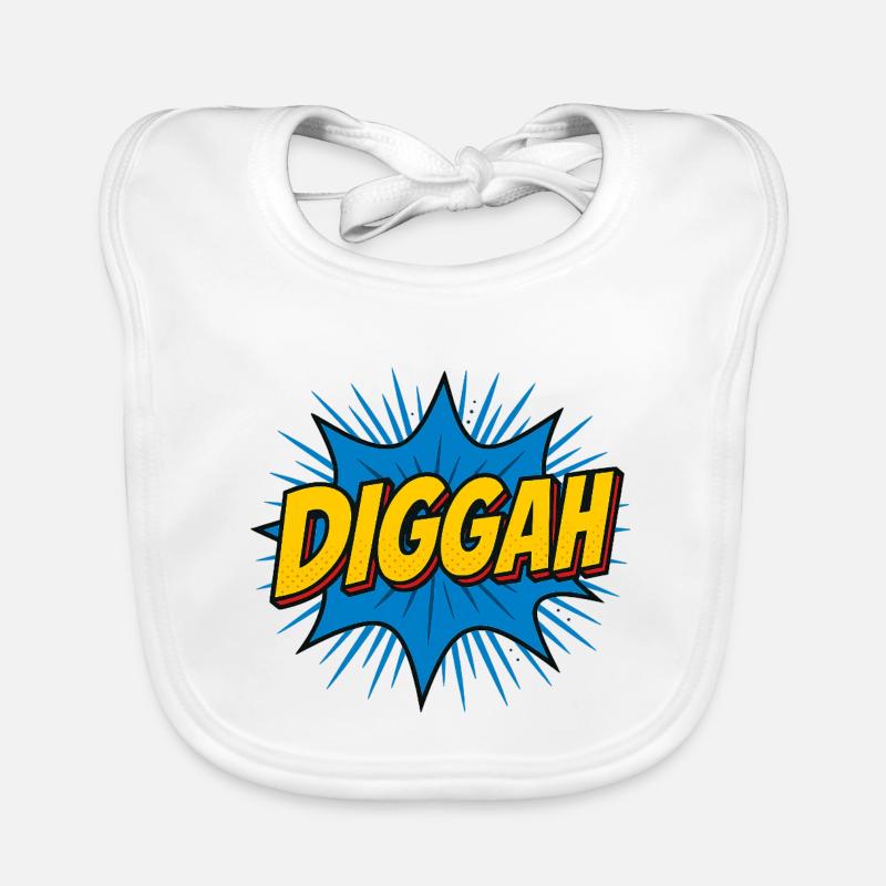 Comic-Style Dugout Schlagtext Baby Bio-Lätzchen