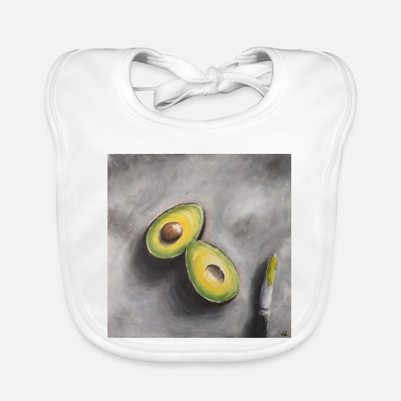 Illustration minimaliste de tranche d’avocat Bavoir bio Bébé