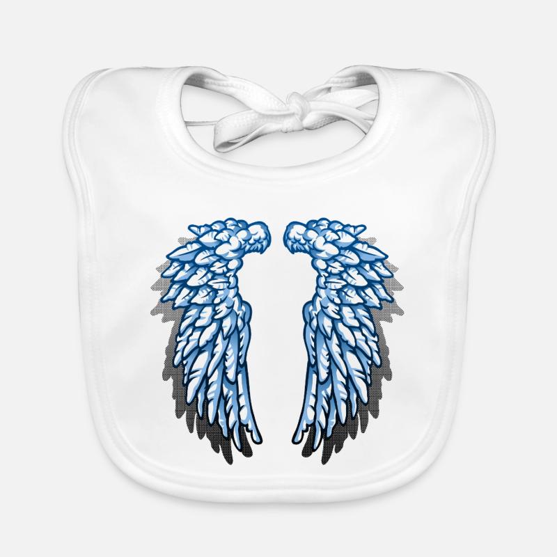 Ailes d’ange - Bavoir bio Bébé - blanc