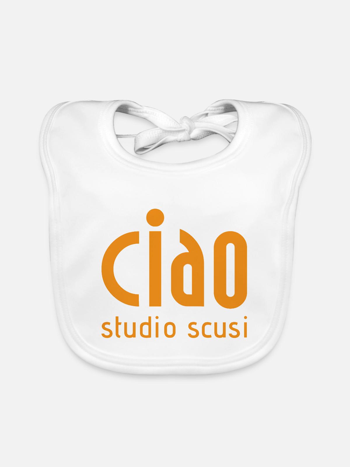 Ciao studio scusi - Baby Bio-Lätzchen - Weiß - Vorne