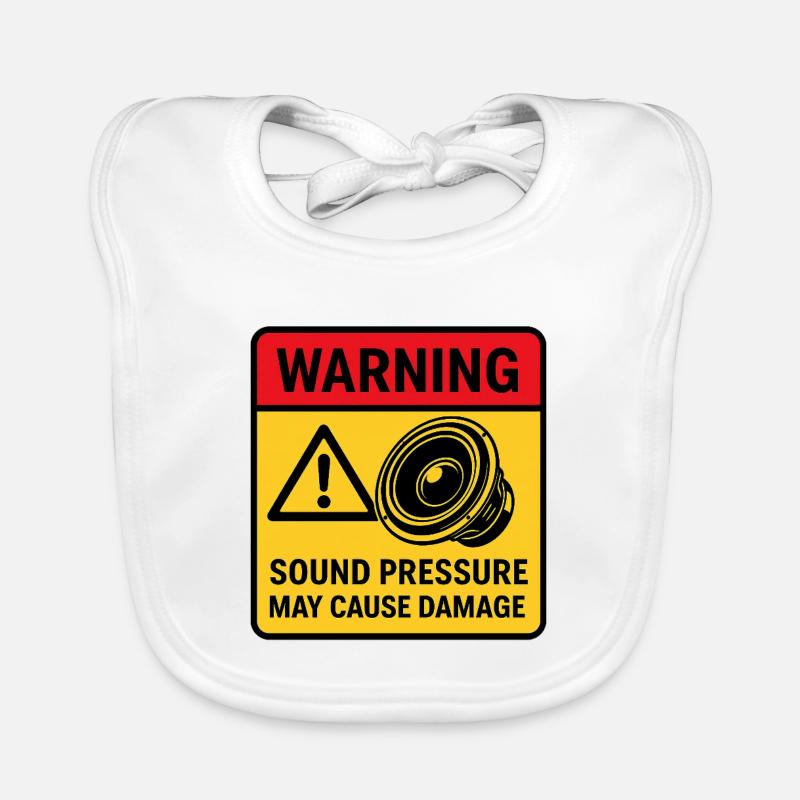 Audio Playback Warning Organic Baby Bibs