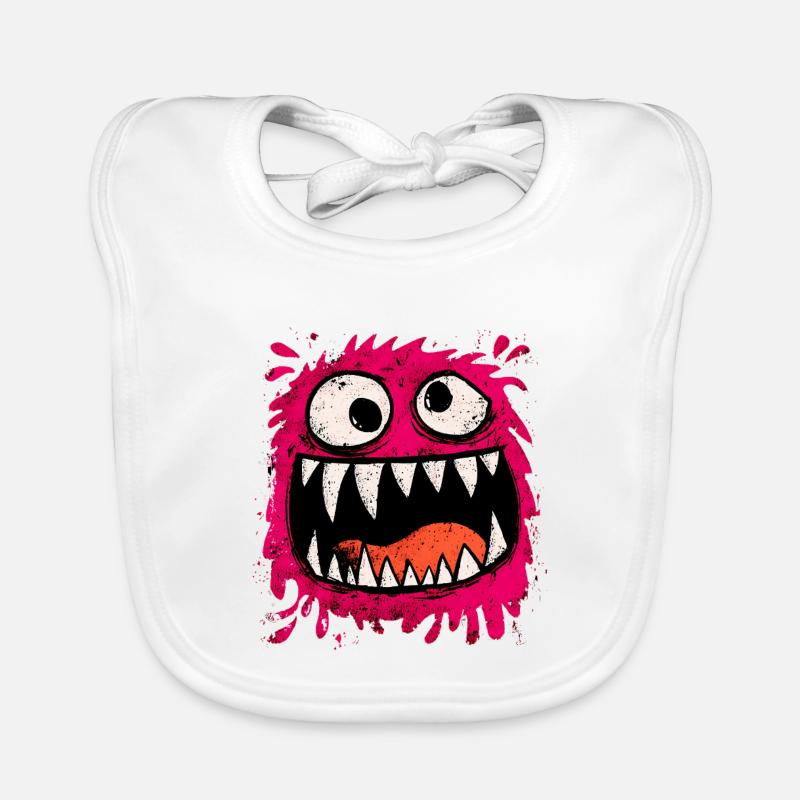 Whimsical Funny and Colorful Creature Organic Baby Bibs