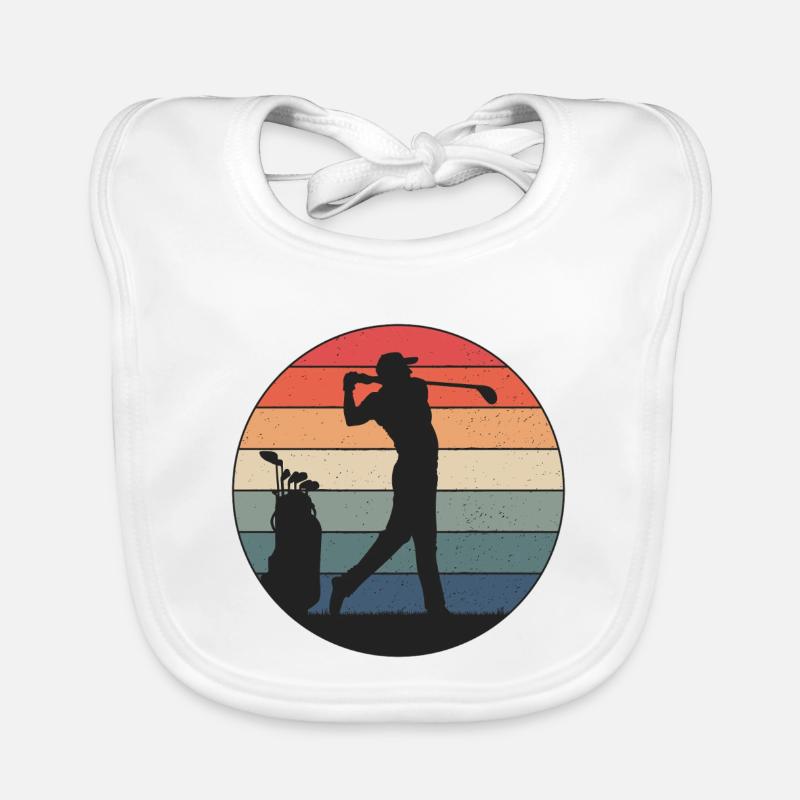 Golfer hits just right Organic Baby Bibs