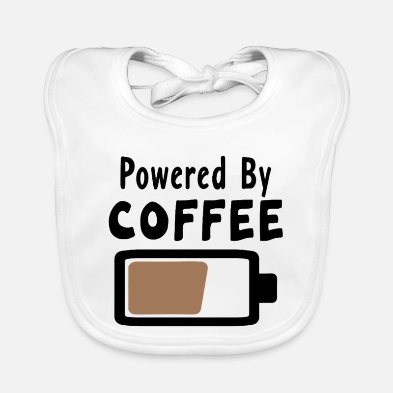 Powered By Coffee - Déclaration sur le café Bavoir bio Bébé