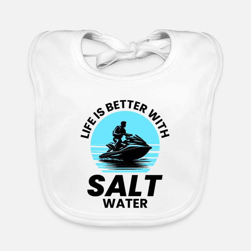 Jet Ski Aventure en eau salée Bavoir bio Bébé