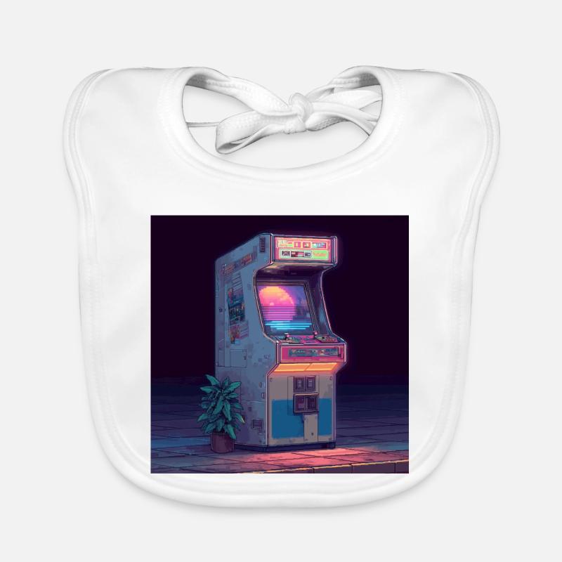 Machine d’arcade rétro – Neon Gaming Vibes Bavoir bio Bébé