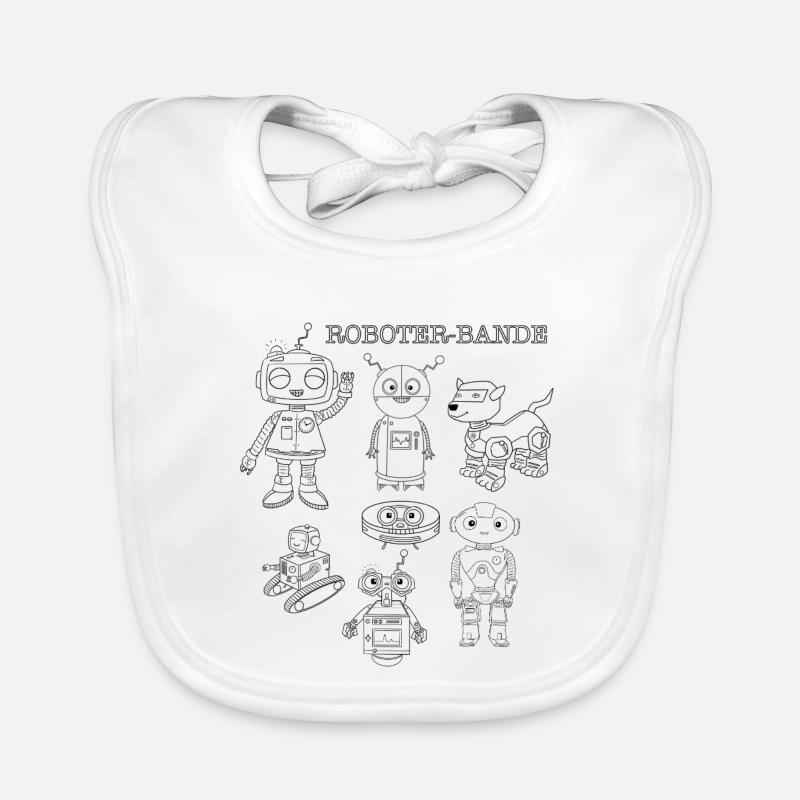 Plus de robots, plus de plaisir Bavoir bio Bébé