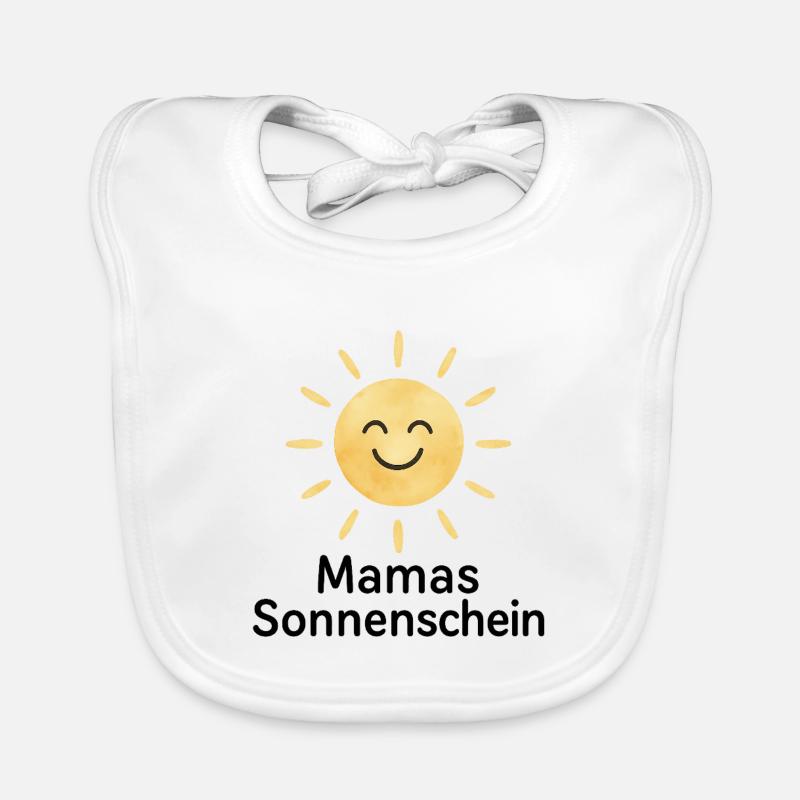 Happy sun with face Organic Baby Bibs
