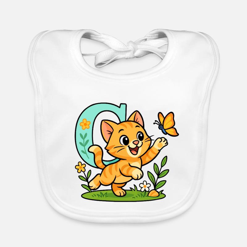 c comme... chat ! Design alphabet mignon Bavoir bio Bébé