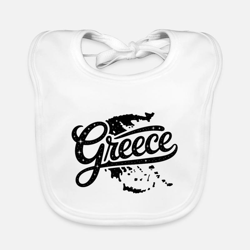 Grèce - Conception de souvenirs Bavoir bio Bébé