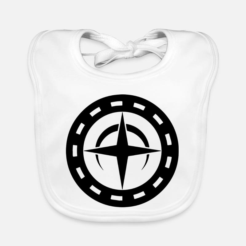 Celestial Compass Crop Circle Art Organic Baby Bibs