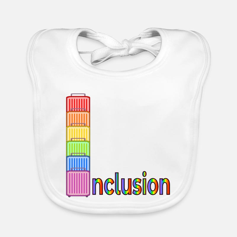 INCLUSION PRIDE RAINBOW SUITCASE Organic Baby Bibs
