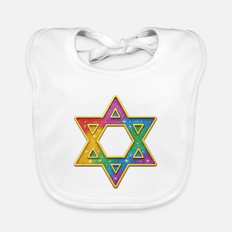 Regenbogen Stern Dekor Baby Bio-Lätzchen