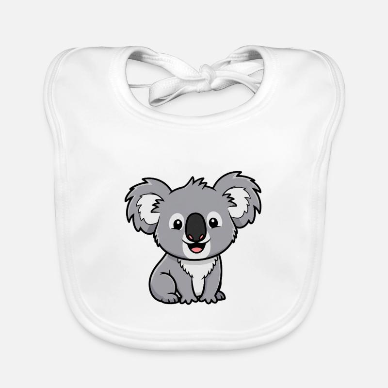 Motif de dessin animé de koala mignon Bavoir bio Bébé