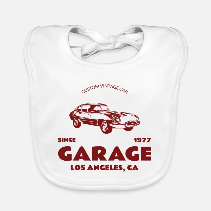 Custom Oldtimer – Garage Los Angeles Baby Bio-Lätzchen