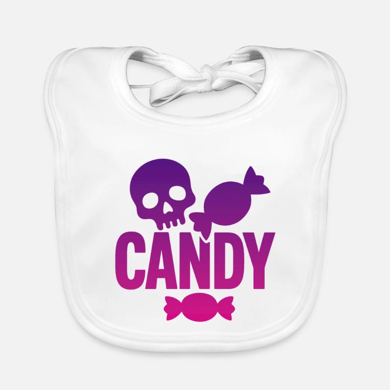 Skeleton and Whimsical Candy Organic Baby Bibs