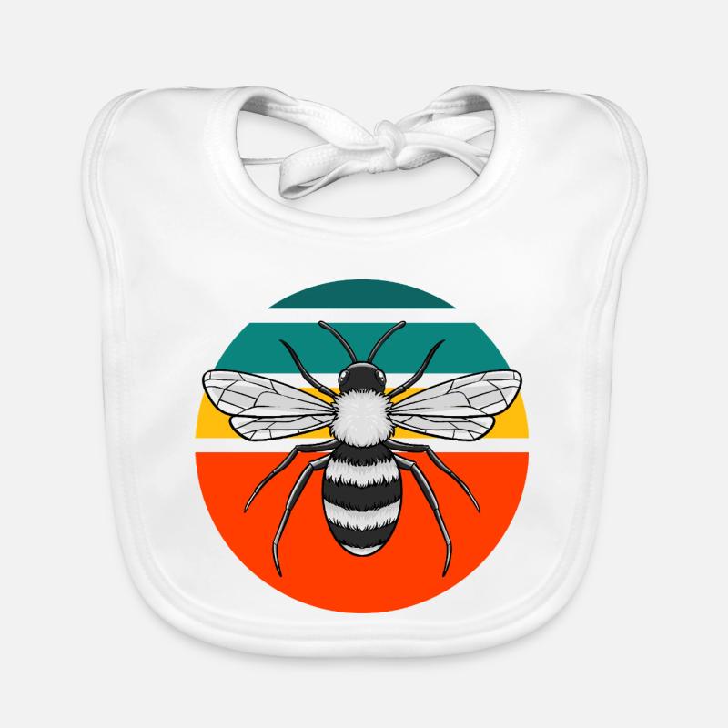 Retro Bee Conservation Gardener Vintage Graphic Organic Baby Bibs