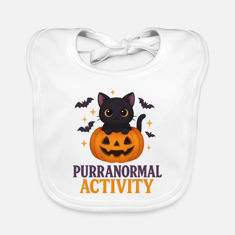 😸 Purranormal Activity – Cute Kitten Organic Baby Bibs