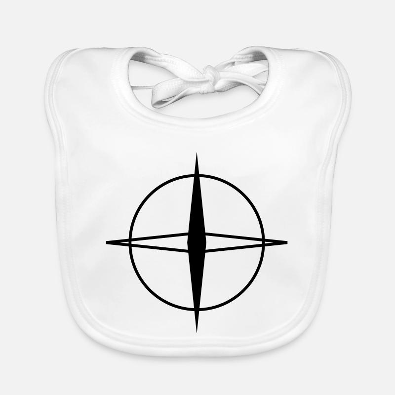Conception minimaliste de motif géométrique noir blanc Bavoir bio Bébé