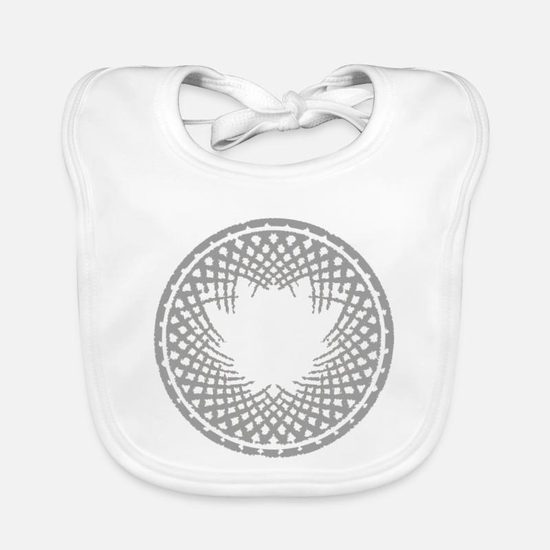 Geometric Mandala Pattern Organic Baby Bibs