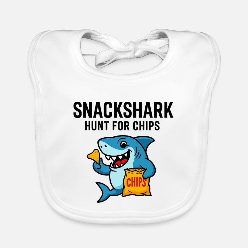 Requin mignon avec des puces Bavoir bio Bébé