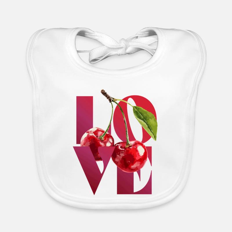 cerisier fleur amour illustration Bavoir bio Bébé