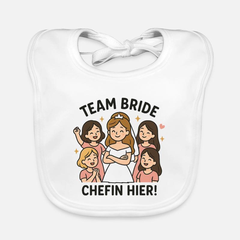 Team Bride – patron ici ! Conception d’enterrement de vie de garçon de haute qualité Bavoir bio Bébé