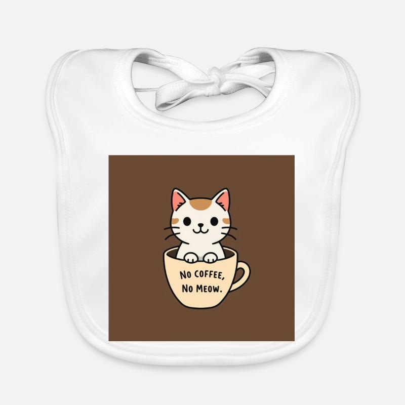 Café de chat dicton design Bavoir bio Bébé