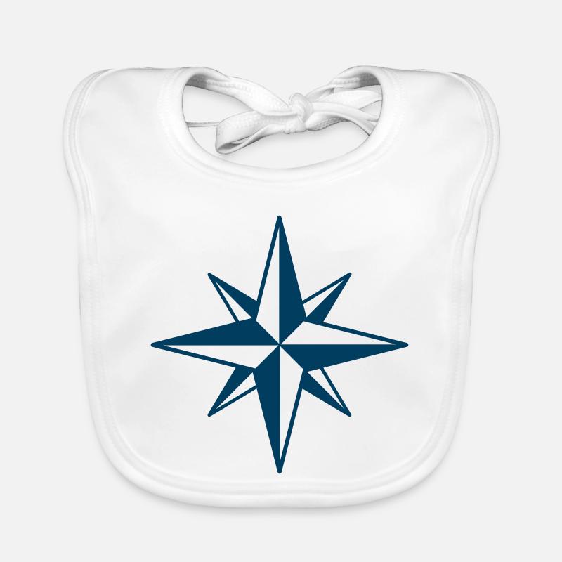Compass Rose Symbol Design Organic Baby Bibs