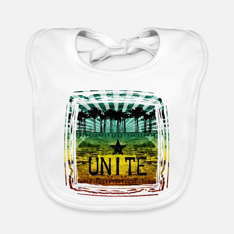 Design de motivation Unity avec des couleurs Reggae Bavoir bio Bébé