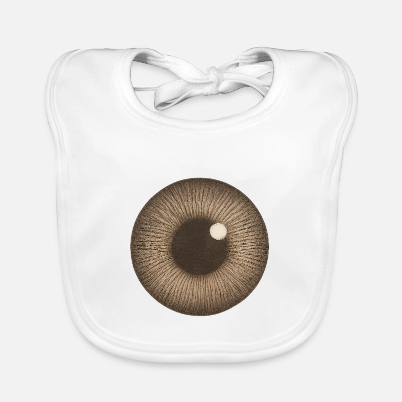 Brown Iris Closeup Organic Baby Bibs