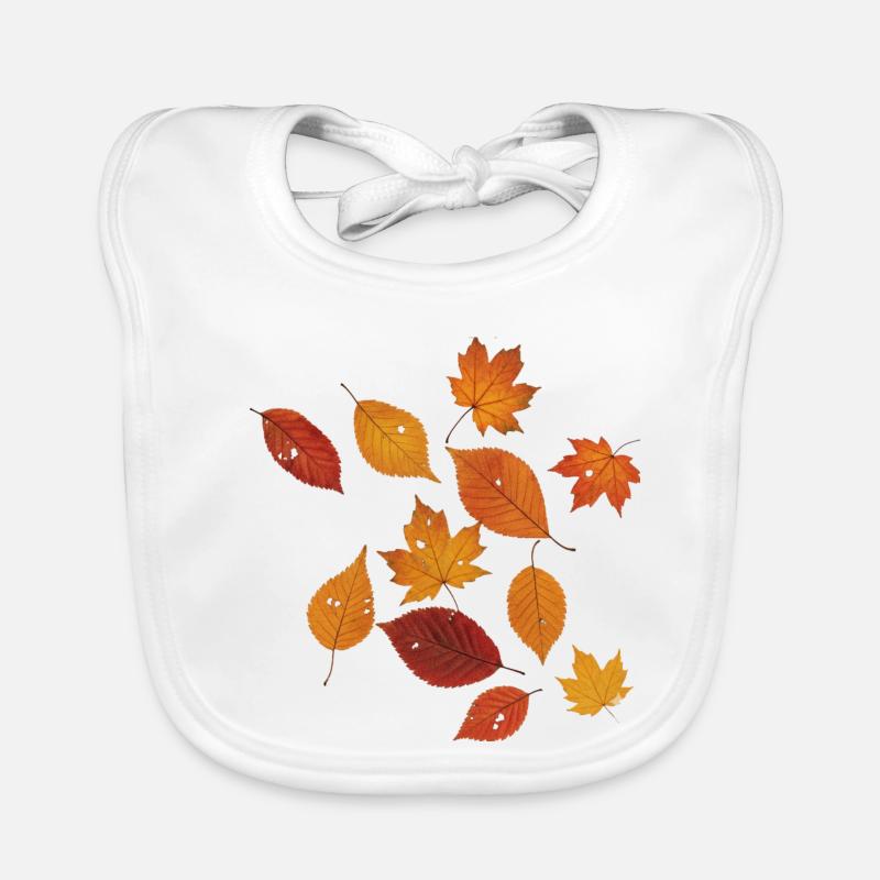 Feuilles d’automne sans bordures Bavoir bio Bébé