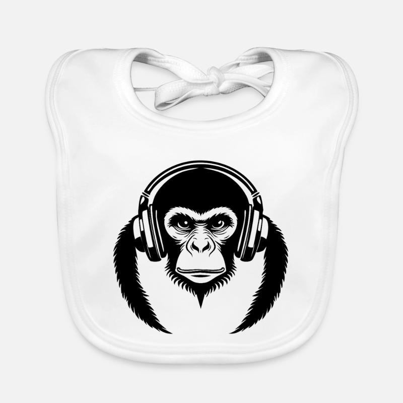 Motion Monkey Head Dynamic Line Edition Chemise Bavoir bio Bébé