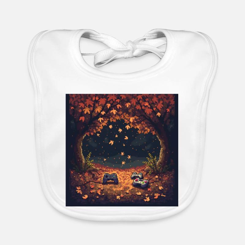 Pixel Feuilles d’automne Bavoir bio Bébé